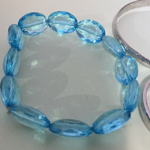 Three vintage bracelets silver and blue* - Picture 4 of 8